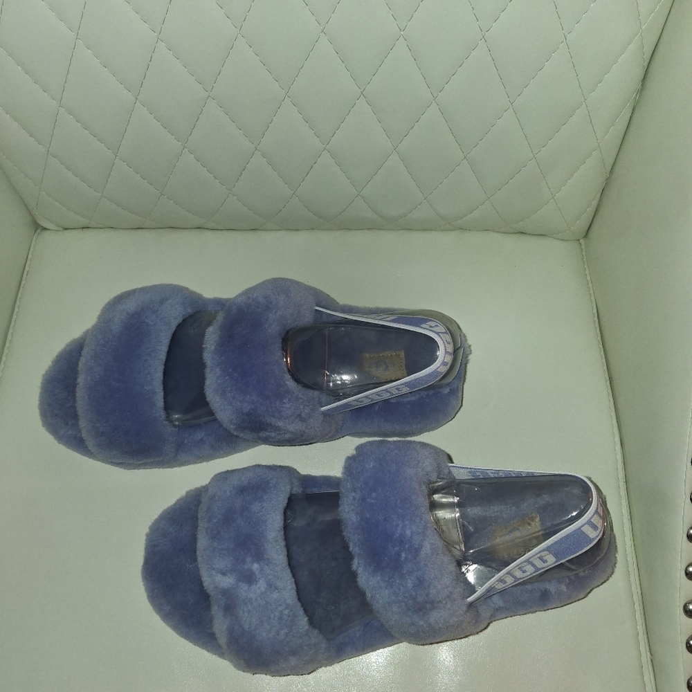 Ugg Soft Lilac Fuzzy Women's Slippers